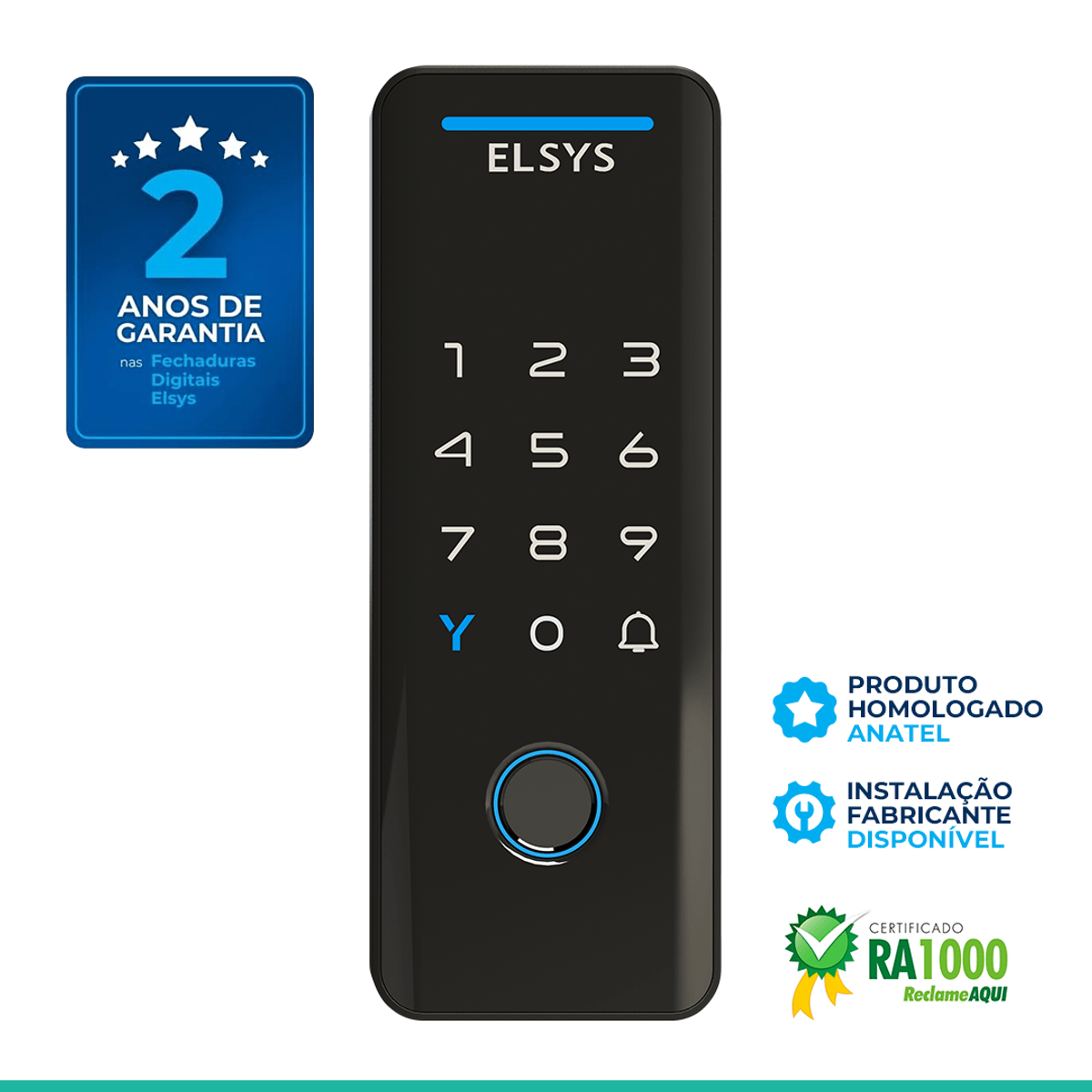 Fechadura Digital de Sobrepor TECNO ESF-DS4100V + Instalação