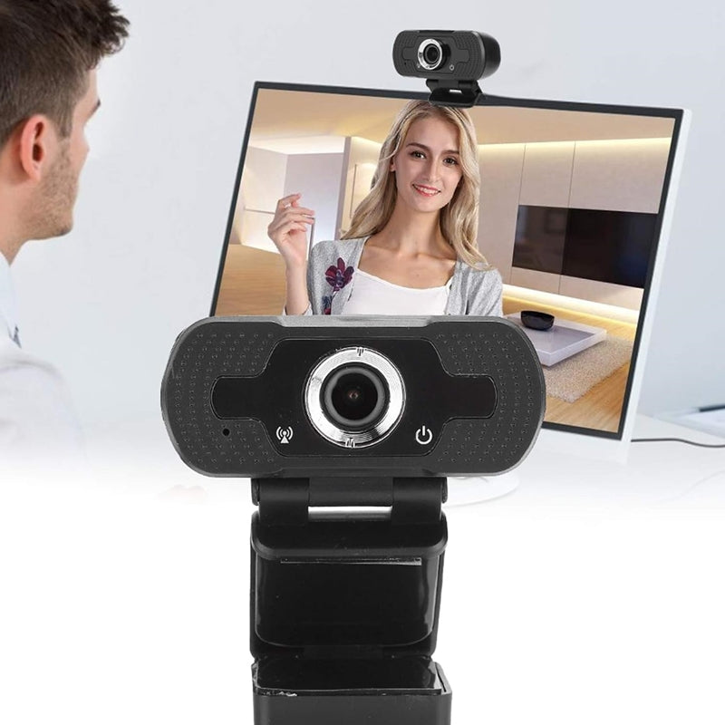 Webcam Full Hd 1080p USB Com Microfone – Cor Preto